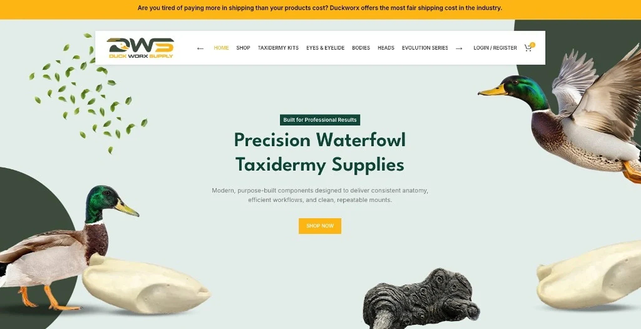 Duck Worx public website homepage